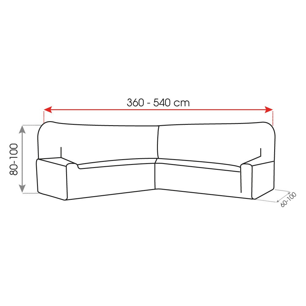 Funda Superelástica Sofá Rinconera Mila
