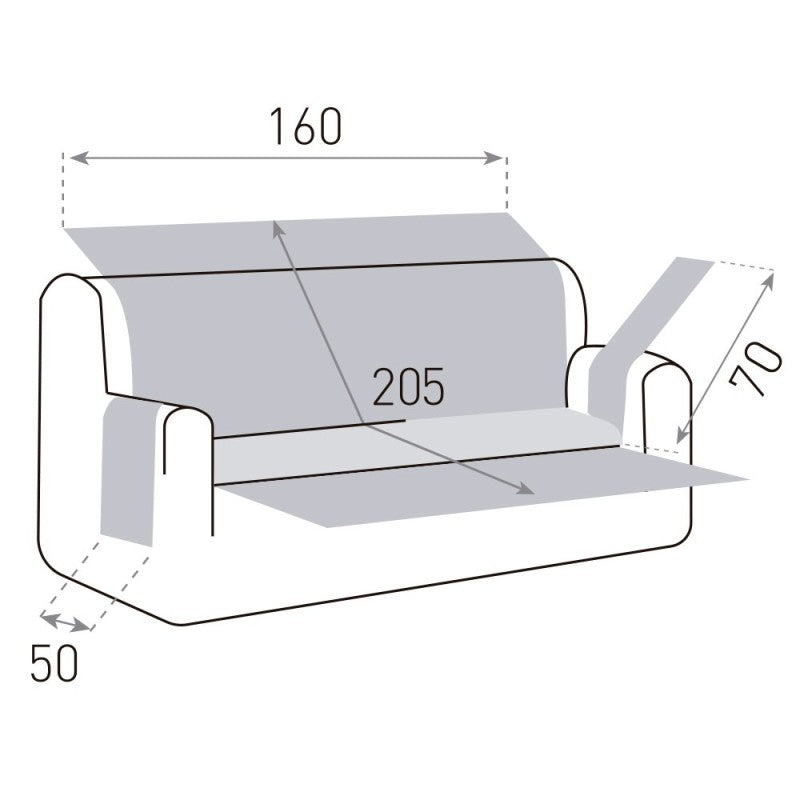 Cubre sofá Acolchado Reversible Dry Protect