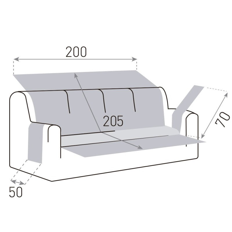 Cubre sofá Acolchado Reversible Dry Protect