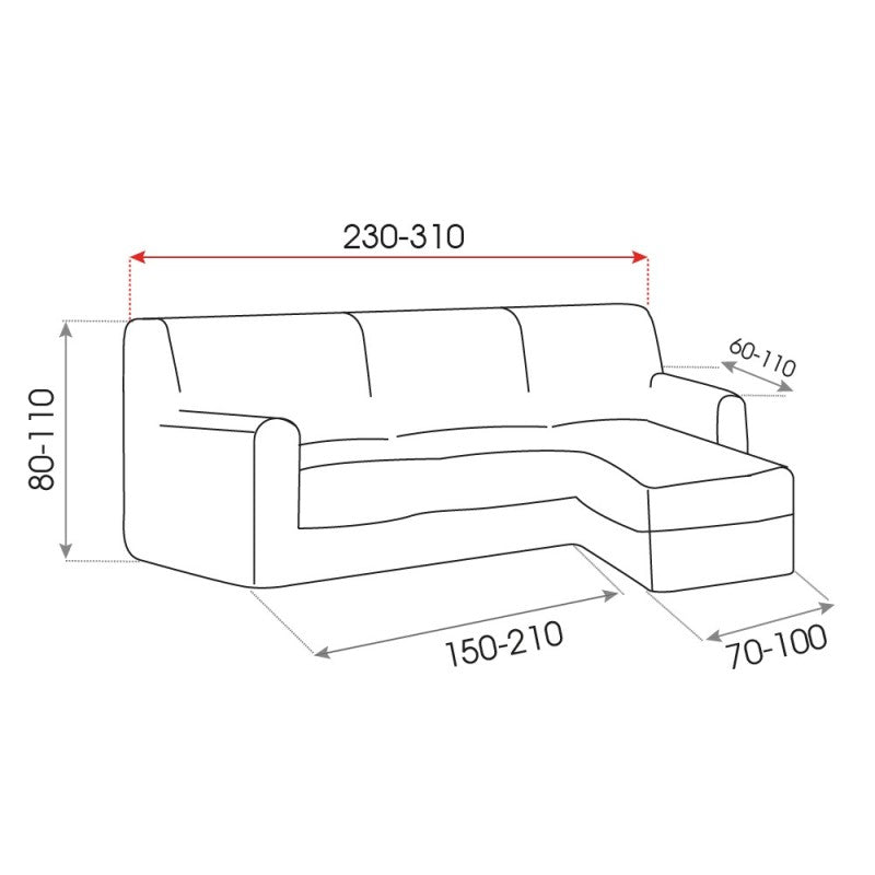 Funda Superelástica Chaise Longue Mila